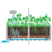 vidaXL Garden Raised Bed with Trellis and Self Watering System Mocha