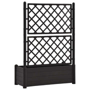 vidaXL Garden Planter with Trellis 39.4"x16.9"x55.9" PP Anthracite