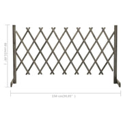 vidaXL Garden Trellis Fence Gray 59.1"x31.5" Solid Firwood