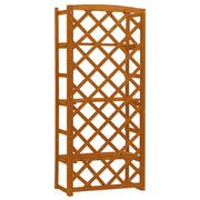 vidaXL Plant Stand with Trellis Orange 23.6"x11.8"x55.1" Solid Firwood