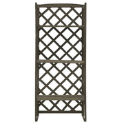 vidaXL Plant Stand with Trellis Gray 23.6"x11.8"x55.1" Solid Firwood