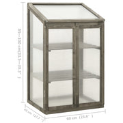 vidaXL Greenhouse 23.6"x17.7"x39.4" Firwood