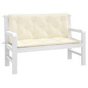 vidaXL Garden Bench Cushions 2pcs Cream White 47.2"x19.7"x2.8" Oxford Fabric