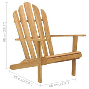 vidaXL Adirondack Chair Solid Teak Wood