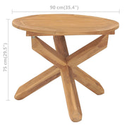 vidaXL Patio Dining Table 35.4"x29.5" Solid Teak Wood