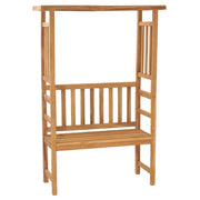 vidaXL Patio Bench with Pergola 45.3" Solid Teak Wood