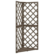 vidaXL Corner Trellis Gray 19.6"x19.6"x57" Solid Fir Wood