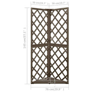 vidaXL Corner Trellis Gray 19.6"x19.6"x57" Solid Fir Wood