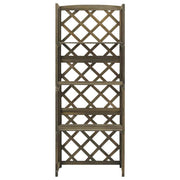 vidaXL Trellis with Shelves Gray 21.6"x11.8"x55.1" Solid Fir Wood