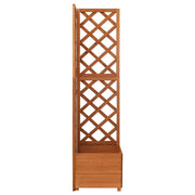 vidaXL Corner Trellis Planter 15.7"x15.7"x59" Solid Fir Wood