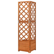 vidaXL Corner Trellis Planter 15.7"x15.7"x59" Solid Fir Wood