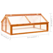 vidaXL Greenhouse Brown 44.8"x31.4"x19.6" Firwood