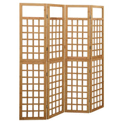 vidaXL 4-Panel Room Divider/Trellis Solid Fir Wood 63.4"x70.9"