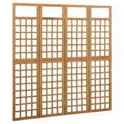 vidaXL 4-Panel Room Divider/Trellis Solid Fir Wood 63.4"x70.9"