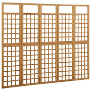 vidaXL 5-Panel Room Divider/Trellis Solid Fir Wood 79.3"x70.9"