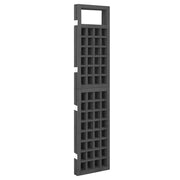 vidaXL 4-Panel Room Divider/Trellis Solid Fir Wood Black 63.4"x70.9"