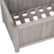 vidaXL Garden Trellis Planter Gray 27.6"x11.8"x53.1" Solid Firwood