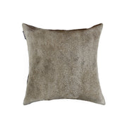 18" x 18" x 5" Gray Cowhide  Pillow