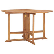 vidaXL Folding Patio Dining Table 43.3"x43.3"x29.5" Solid Wood Teak