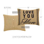 Love You More Pillow 14x18