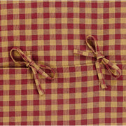 Burgundy Check Fabric Pillow 16x16