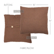 Patriotic Patch Fabric Pillow 16x16