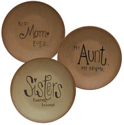 Mom, Aunt, Sisters Plates  (3 Count Assortment)