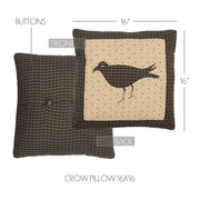 Kettle Grove Pillow Crow 16x16