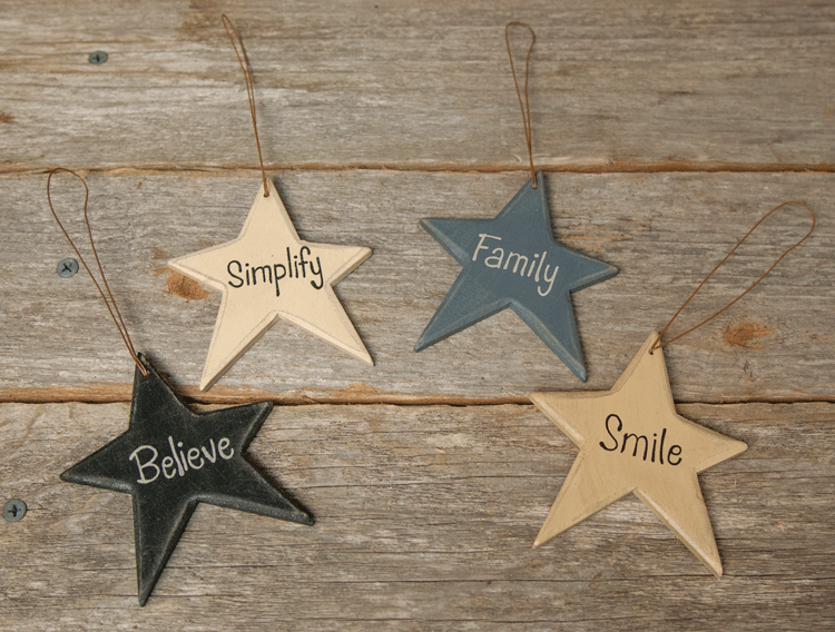 Word Star Ornaments