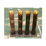 Primitive Drip Burnt Mustard Candle - 6"