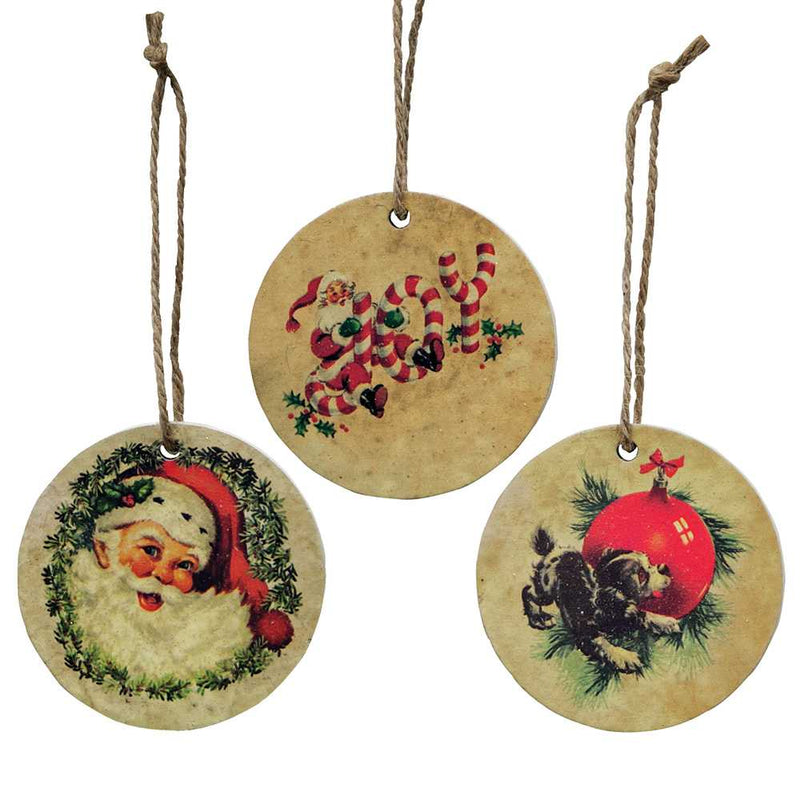 Vintage Christmas Ornaments  (3 Count Assortment)