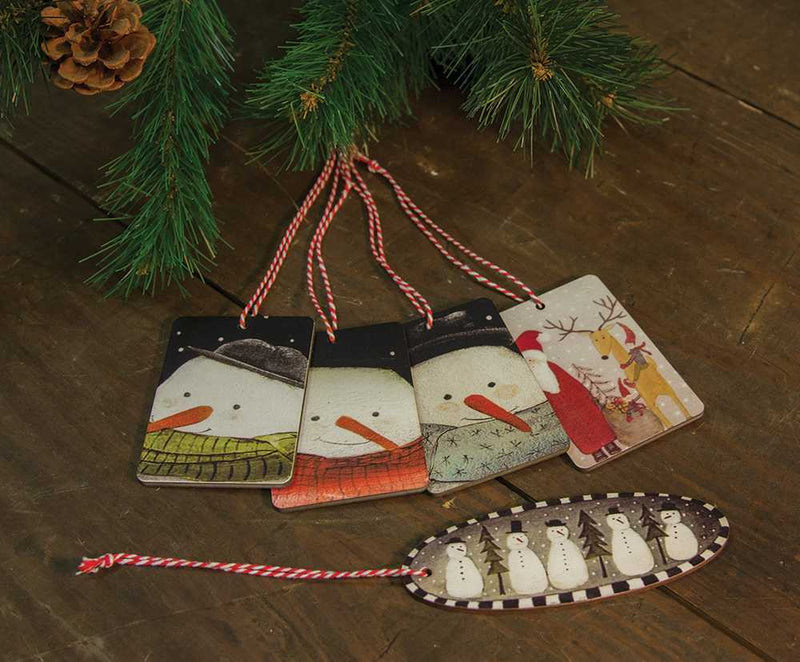 Christmas Tag Ornaments  - Snowmen