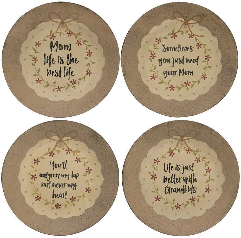 Mom Life Plate  (4 Count Assortment)