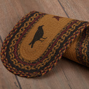 Heritage Farms Crow Jute Stair Tread Oval Latex 8.5x27