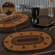 Heritage Farms Star Jute Placemat Set of 6 12x18