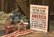 Pledge of Allegiance Box Sign