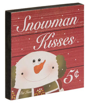 Snowman Kisses Block  (3 Count Assortment)