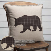 Wyatt Bear Applique Pillow 18x18