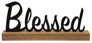 Standing Metal Sign - "Blessed"