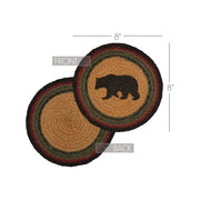 Wyatt Stenciled Bear Jute Trivet 8