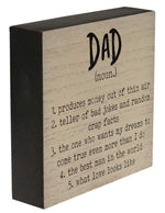 Dad Definition Box Sign