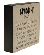 Grandma Definition Box Sign