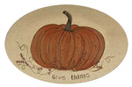 Give Thanks White Pumpkin Decorative Plate