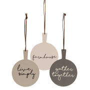 Farmhouse Cutting Board Ornaments (3 Count Assortment)