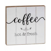 Coffee and Love Wood Block  (2 Count Assortment)