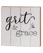 Grit & Grace Wood Block  (2 Count Assortment)