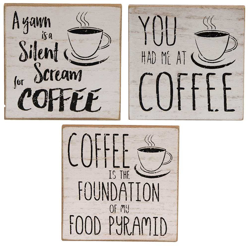 You Had Me at Coffee Blocks  (3 Count Assortment)