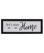 Let's Stay Home Framed Sign  (3 Count Assortment)