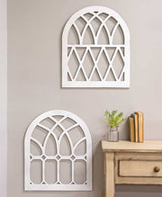 Distressed White Cathedral Window