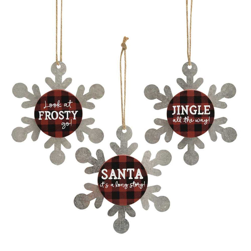 Look at Frosty Go Snowflake Ornament  (3 Count Assortment)